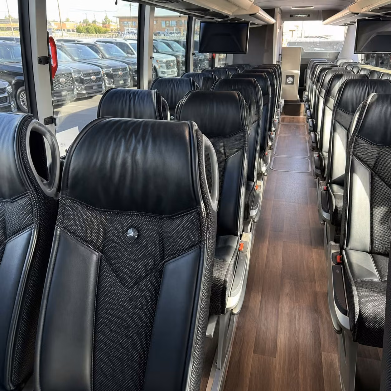macon charter bus inside