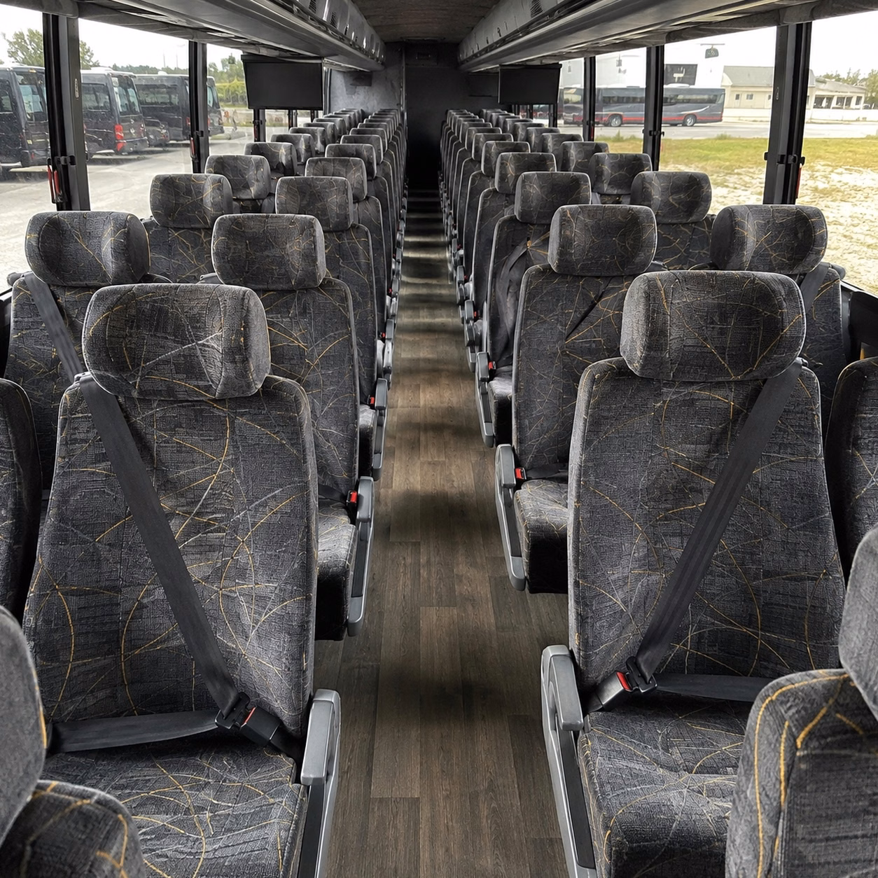 macon charter bus rental interior