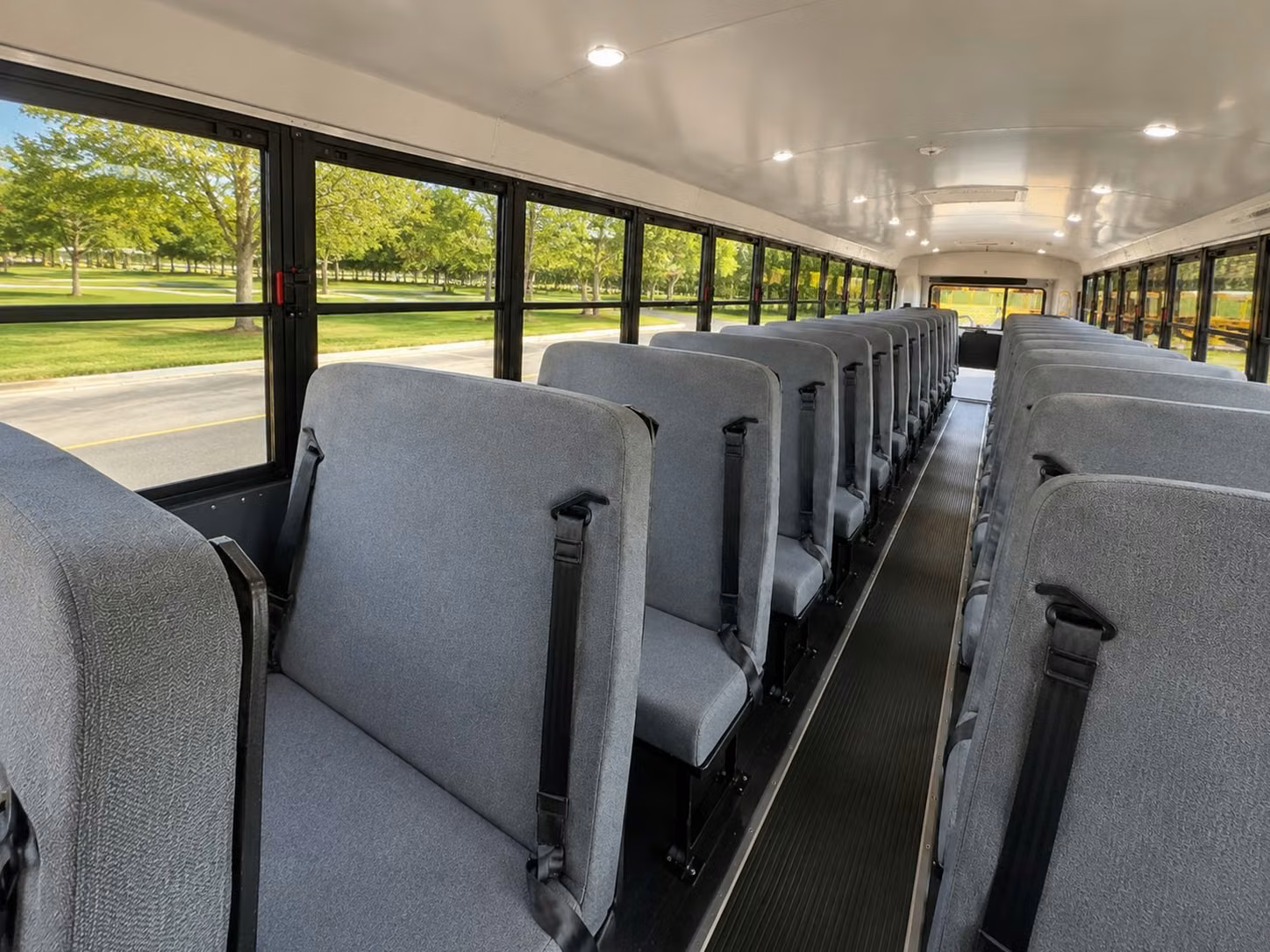 school bus inside